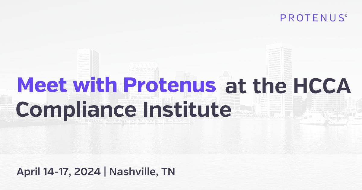 Visit Protenus at the 2024 HCCA Compliance Institute